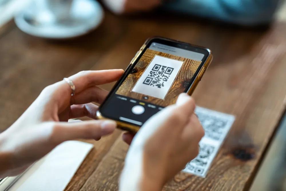 Fast service through digital menu on a QR code